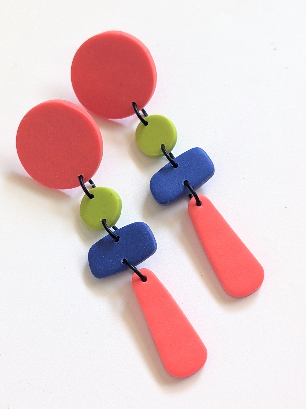Colorful Geometric Drop Earrings